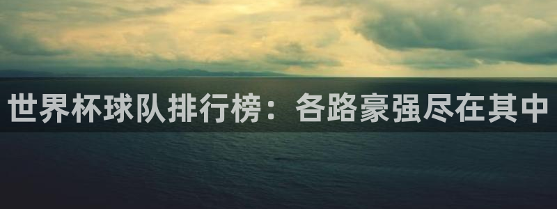 世界杯第一场比赛：世界杯球队排行榜：各路豪强尽在其中